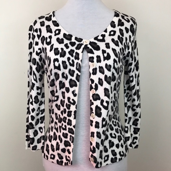 Merona Sweaters - Merona Animal Leopard Print 3/4 Sleeve Cardigan